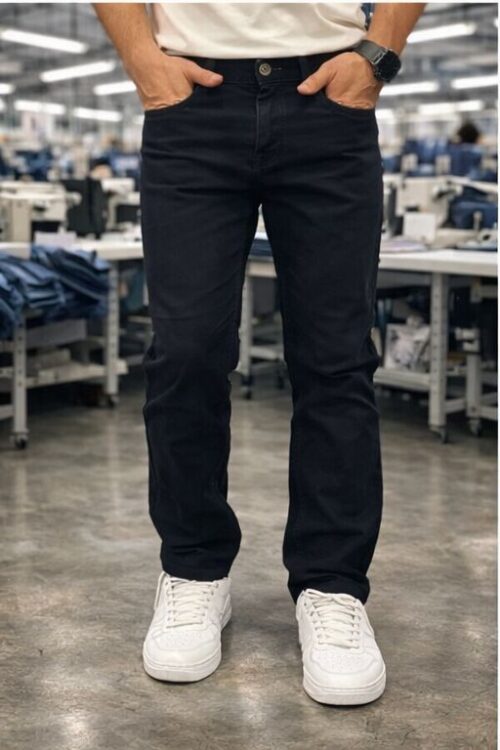 Jet Black-Straight Fit Jeans