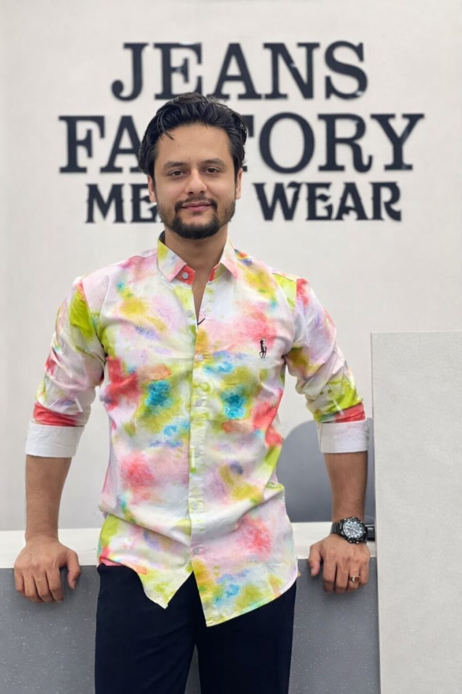 Men's Off-White Printed Shirt