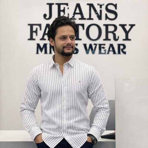 Men's White Striped Shirt