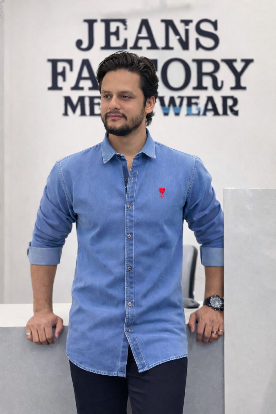 Men's Denim Light Blue Shirt
